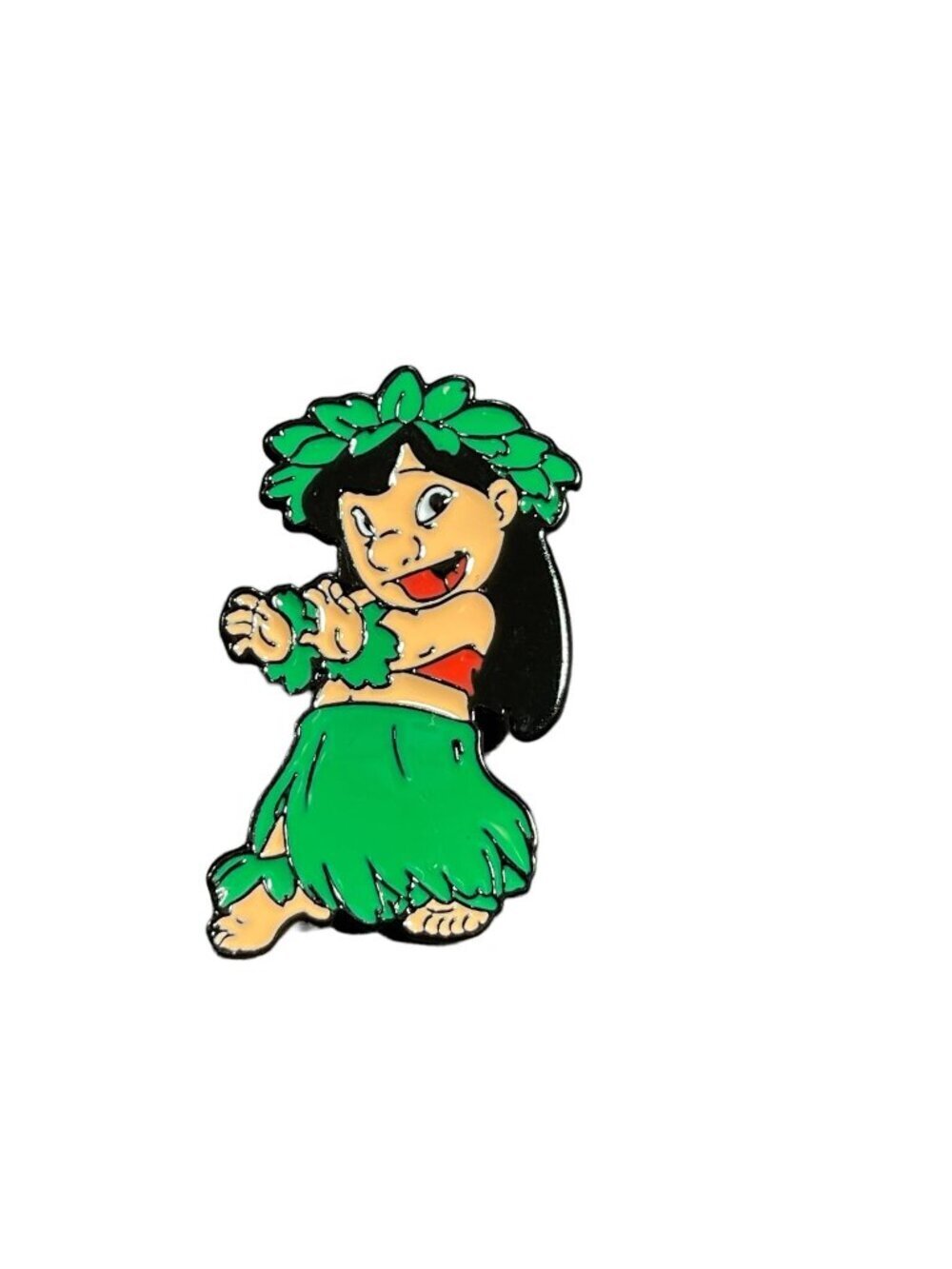 Lilo Hawaiian hula Lapel Pin Grass Skirt Wreath Brooch Badge Accessories Jewelry